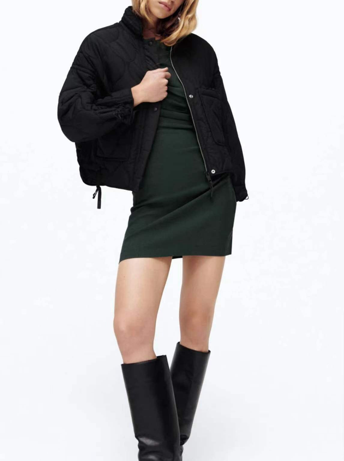 Ladies Warm Short Solid Tricolor Jacket - Bellarte Enchanté Ladies Warm Short Solid Tricolor Jacket